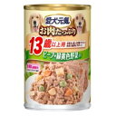 愛犬元気 缶 13歳以上用 ビーフ・緑黄色野菜入り 375g ユニ・チャーム アイケンゲンキカン13サイヤサイ375