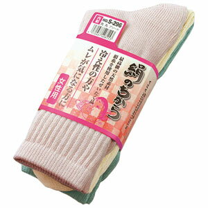 2112154S-296 おたふく手袋 絹のちから 婦人先丸 3足組(カラー・22〜24cm)