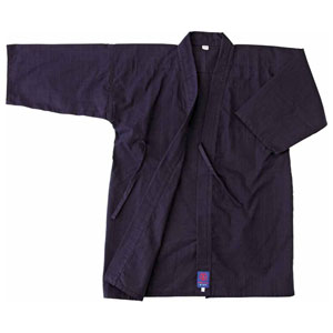 HYK-KO81 九櫻 剣道衣 紺8号（濃紺地黒糸30mm刺）（1号）