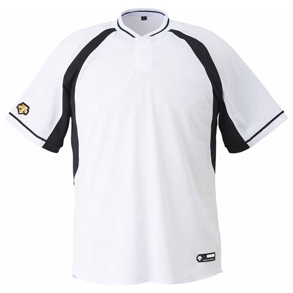 デサント ベースボールシャツ（SWBK・サイズ：XA） DS-DB103B-SWBK-XA DESCENTE　2ボタンベースボールシャツ（レギュラーシルエット）