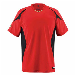 DS-DB116-RED-M fTg x[X{[VciREDETCYFMj DESCENTE@BASEBALL SHIRT vfiM[VGbgj