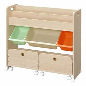 アイリスオーヤマ 収納カートトイハウスラック（キャロット） STHR-13 キヤロツト IRIS おもちゃ箱 [ST..