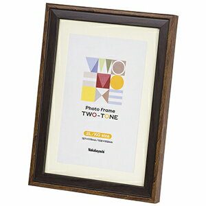 ナカバヤシ フォトフレーム ツートン 2L版/KG版(ダークブラウン) F-TMS-311-DBR フォトフレーム