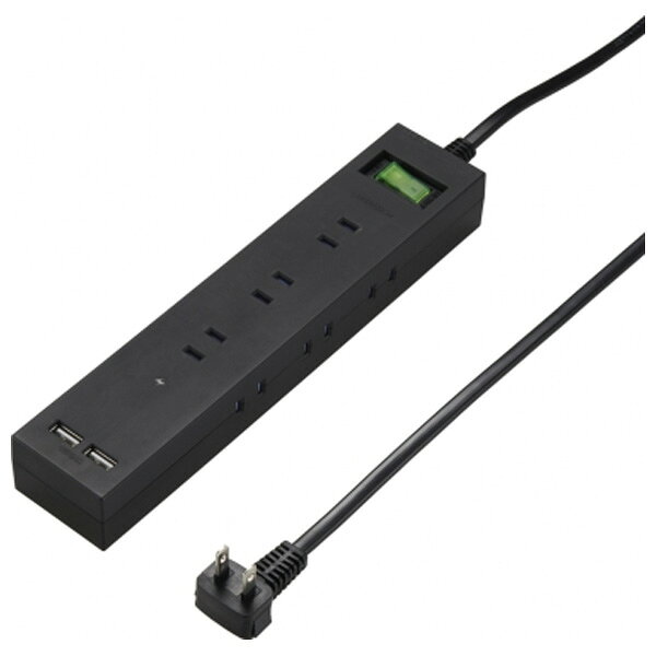 ヤザワ 集中スイッチ付（9個口タップ＋USB2ポート2m）ブラック H6BK11122UBK YAZAWA [H6BK11122UBK]