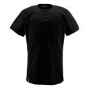 DS-DB1012-BLK-M デサント 野球・ソフトボール用ユニフォームシャツ(BLK・サイズ:M) DESCENTE ハーフボタンシャツ(4)