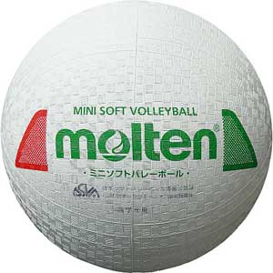 ミニソフトバレーボール 白赤緑 1球 MT S2Y1201WX モルテン