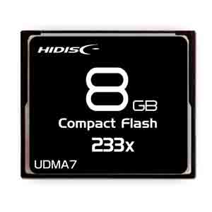 HDCF8G233XJP3 HIDISC コンパクトフラッシュ 8GB HDCF8G233XJP3 HIDISC コンパクトフラッシュ 8GB