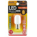 LDT1YR-G-E12-G1001 ELPA LED常夜灯 ナツメ球 0.2W（橙色） ELPA LDT1YRGE12G1001
