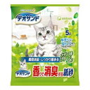 猫用品 デオサンド 香りで消臭する紙砂 ナチュラルグリーンの香り5L ユニ・チャーム デオサンドカミスナNグリ-ン5L