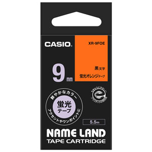 【返品種別A】□「返品種別」について詳しくはこちら□◆カシオネームランド用のテープカートリッジ　黒文字/蛍光オレンジテープ◆鮮やかなカラー蛍光テープ◆アクセントやワンポイントに■　仕　様　■テープ長：5.5m蛍光色テープ テープ幅：9mm[...