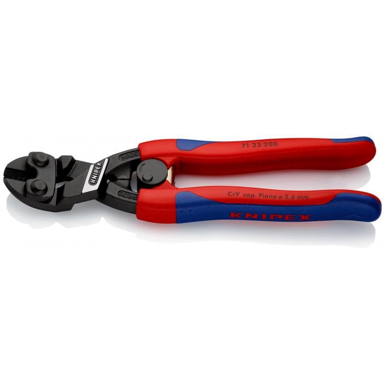 71 22 200 クニペックス 200mm ミニクリッパー(ベント型) KNIPEX 小型ボルトカッター 角度つき