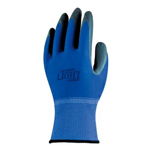 おたふく手袋 13G 天然ゴム背抜き手袋 10双組 M ブルー 2113384A-385 ライトシリーズ A-385