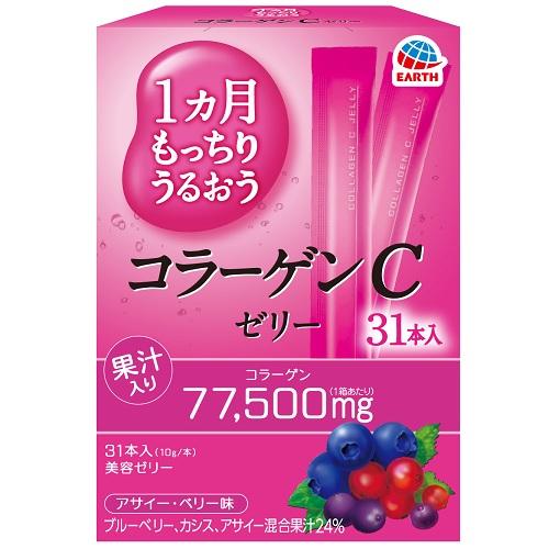 1カ月もっちりうるおうコラーゲンCゼリー 310g（10g×31本） アースバイオケミカル コラ-ゲンCゼリ-31ホンN2