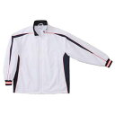 CON-CB182501S-1129-L コンバース 男女兼用 ウォームアップジャケット(裾ボックスタイプ)(ホワイト×ネイビー・サイズ:L) CONVERSE