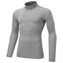 PAJ-656331-13-M プーマ メンズ コンプレッション モックネック LS シャツ(シルバー・サイズ:M) PUMA サッカー・フットサル用インナーウ...