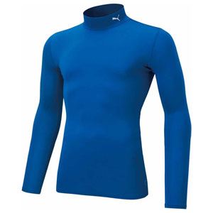 プーマ メンズ コンプレッション モックネック LS シャツ（チームロイヤル・サイズ：M） PAJ-656331-10-M PUMA サッカー・フットサル用インナーウェア