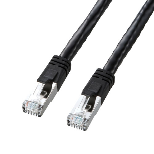 樂天商城 - サンワサプライ PoE CAT6 LANケーブル スタンダード（3m・ブラック） KB-T6POE-03BK