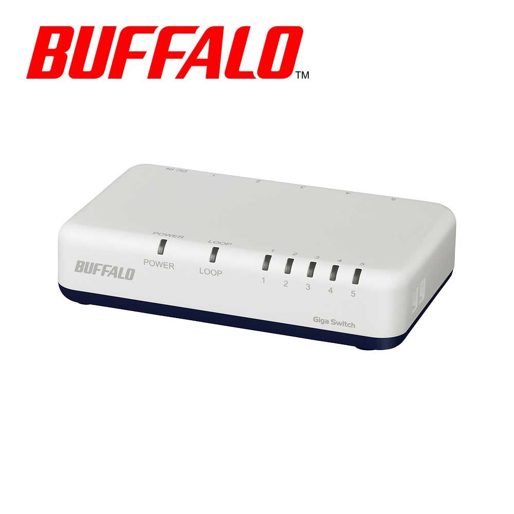 バッファロー|BUFFALO Giga対応 5ポート スイッチングハブ(ホワイト) BUFFALO LSW6-GT-5EP/WH
