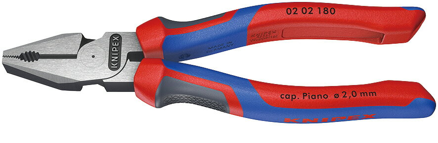 クニペックス 強力型ペンチ 180mm (台紙付き) 02 02 180 KNIPEX