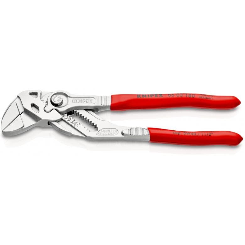 クニペックス プライヤーレンチ 180mm (台紙付き) 86 03 180 KNIPEX