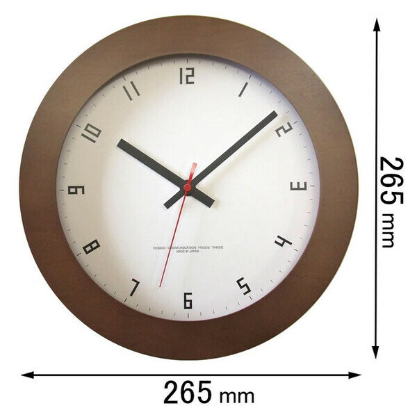 □「返品種別」について詳しくはこちら□メーカー保証期間 1年◆付属の電池はお試し用電池になります。◆デザイナーズクロック◆電波時計■　仕　様　■枠材：メープル材前面：ガラスサイズ：直径265×奥行45mm重さ：約525g時計＞掛時計＞枠の形...