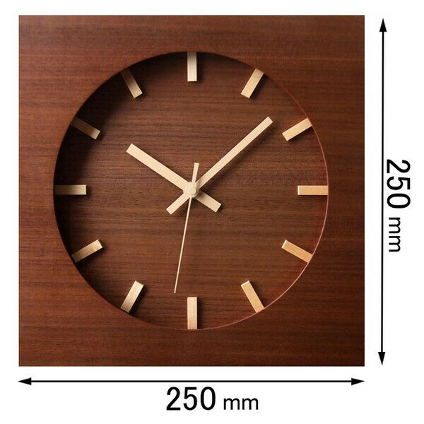 フォーカス・スリー 電波掛け時計 Focus Three　ウォールナットクロック（ブラウン） V-087(BR) [V087BR]【返品種別A】(3)