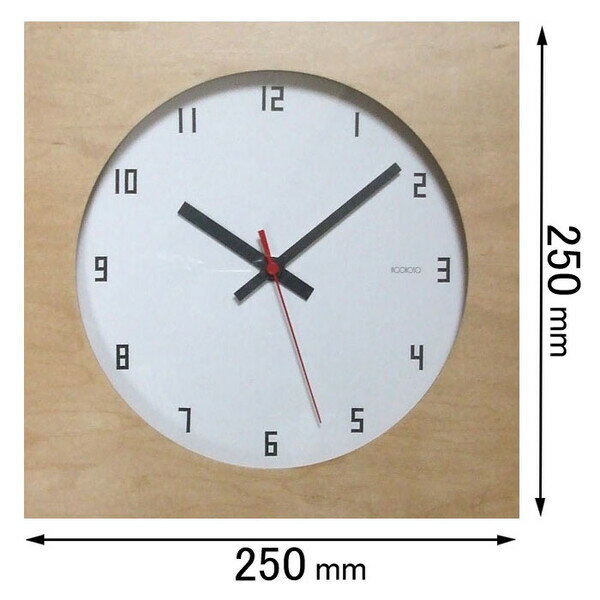 フォーカス・スリー 電波掛け時計 Focus Three　メープルクロック（ナチュラル） V-085(NR) [V085NR]【返品種別A】