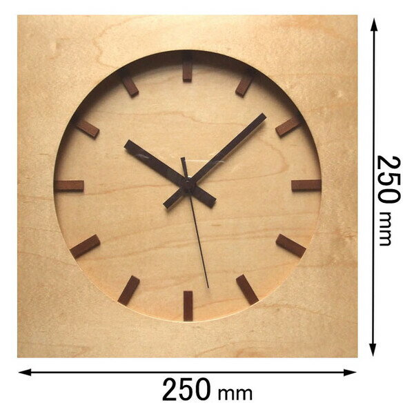 フォーカス・スリー 電波掛け時計 Focus Three メープルクロック（ナチュラル） V-087(NR) [V087NR]【返品種別A】