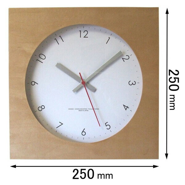 Watches - フォーカス・スリー 掛け時計 Focus Three　メープルの時計（ナチュラル） V-0023(NR) [V0023NR]【返品種別A】