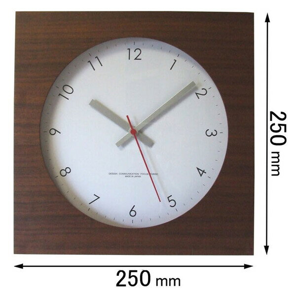 □「返品種別」について詳しくはこちら□メーカー保証期間 1年◆付属の電池はお試し用電池になります。◆デザイナーズクロック◆スイープムーブメント（連続秒針）■　仕　様　■枠材：ウォールナット、MDF（中密度繊維板）前面：ガラスサイズ：横250...