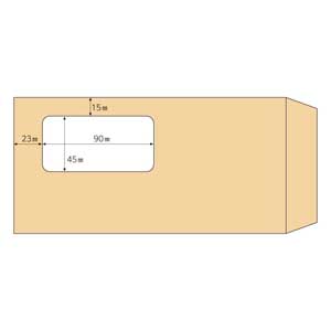 ヒサゴ 窓つき封筒 A4三ツ折用/クラフト紙 MF17