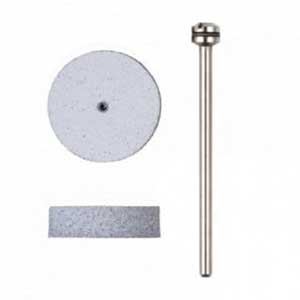 プロクソン 彫金用バフ シリコンカーバイト 円盤（φ22mm）2枚 シャフト付 No.26296