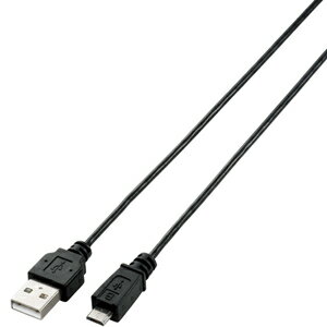 エレコム 極細Micro-USB(A−MicroB)ケーブル 2.0m 1A（ブラック） U2C-AMBX20BK