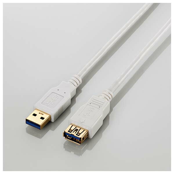 エレコム USB3.0延長ケーブル(Aオス-Aメス) 1.0m（ホワイト） USB3-E10WH