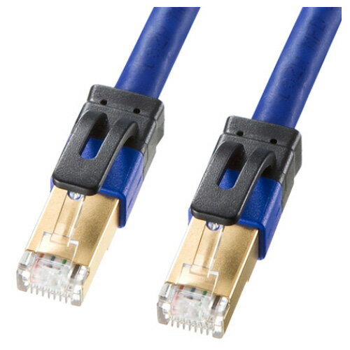 サンワサプライ カテゴリ7A LANケーブル スタンダード 2m（ブルー） KB-T7A-02BL