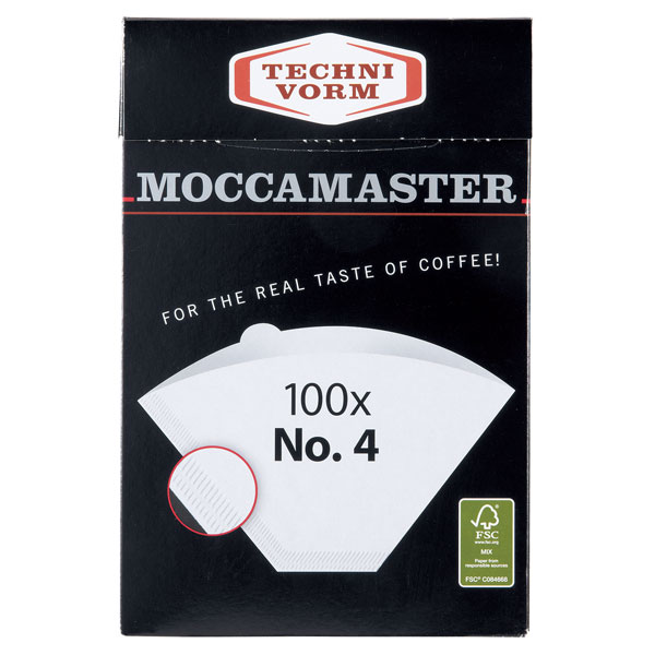 MMF-4(100) モカマスター ペーパーフィルター No.4（100枚入り） ホワイト MOCCAMASTER [MMF4100]