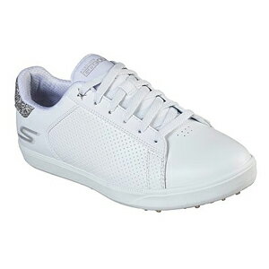 SK19-14882-WSL-225 スケッチャーズ レディース・スパイクレス・ゴルフシューズ（ホワイト/シルバー・22.5cm） SKECHERS ウィメンズ GO GOLF DRIVE - SHIMMER