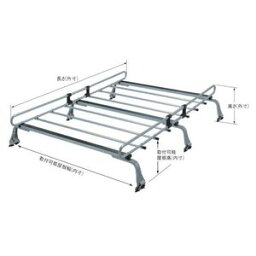 ZM-301M ロッキープラス ルーフキャリア 6本脚 雨ドイ挟み込みタイプ 長さ150cm