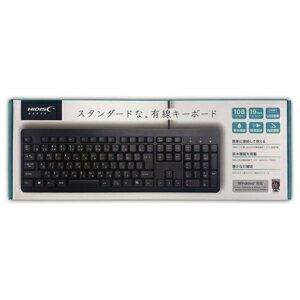 HIDISC 有線キーボート メンブレン式 108キー 日本語配列 HDKB-3147BK