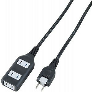 ヤザワ 耐トラ付タップ(3個口 1m)黒 Y02S301BK YAZAWA [Y02S301BK]