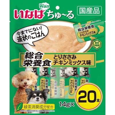 いなば 犬用ちゅ る総合栄養食チキンミックス14g 20本 いなばペットフード チユ-ルササミチキンMIX DS-121