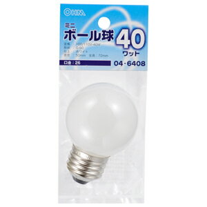  ߥ˥ܡ 40W LB-G5640-W(04-6408) OHM [LBG5640W046408]