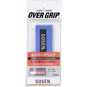 GOS-AC26LMB ゴーセン スーパーグリップロング（マリンブルー・長さ1050mm×幅30mm×厚さ0.5mm） GOSEN テニス・バドミントン用オーバーグリップ