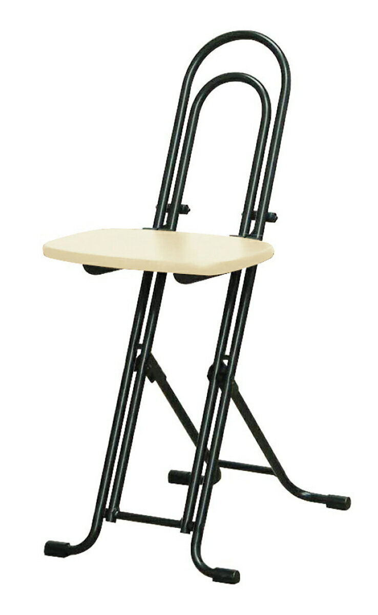 ルネセイコウ ベストホビーチェア 高さ調整式 折りたたみチェア (ナチュラル×ブラック) W-150T パイプ..