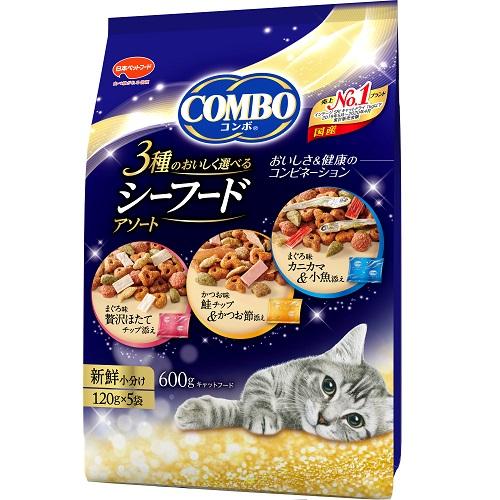 キャットフード　猫用フード　ドライフード コンボ キャット シーフードアソート 600g 日本ペットフード コンボCシ-フ-ドアソ-ト600G