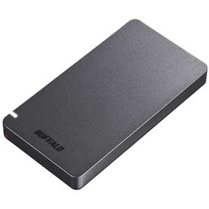 SSD-PGM480U3-B/N バッファロー USB3.2（Gen2）対応 外付けポータブルSSD 480GB（ブラック）【PlayStation4/4 PRO 動作確認済】【簡易パッケージモデル】 WEB限定商品の為、パッケージは簡素化