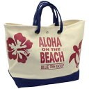 TT003-NVRD ブルーティーゴルフ アロハオンザビーチ 大型トートバッグ(ネイビーレッド) BLUE TEE GOLF ALOHA ON THE BEAC...