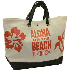 TT003-GROR ブルーティーゴルフ アロハオンザビーチ 大型トートバッグ(グリーンオレンジ) BLUE TEE GOLF ALOHA ON THE BEACH