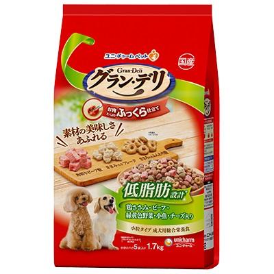 Diets - ドッグフード グラン・デリ ふっくら仕立て 低脂肪 鶏ささみ・ビーフ・緑黄色野菜・小魚・チーズ入り 1.7kg ユニ・チャーム Gフツクラテイシボウ1.7KG