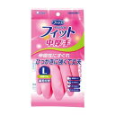 ファミリーやわらかフィット 天然ゴム 中厚手 L ピンク 1組 エステー ヤワラカフイツトテンネンゴムLピンク